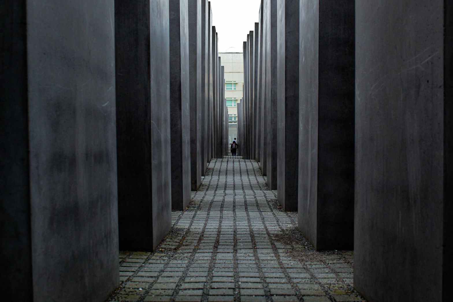 distant person on labyrinth path